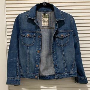 Free People Cropped Denim Jacket